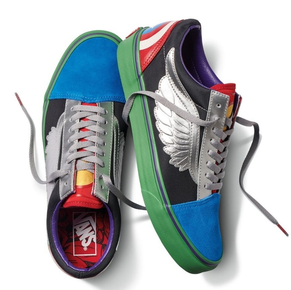 Vans Men’s Old Skool Marvel Avengers Multi Low Top